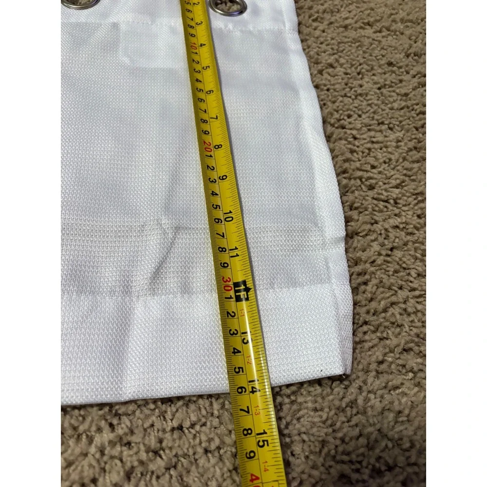 White Window Valance Short‎ Curtain Kitchen Cafe Rod Pocket Eyelet 56x15